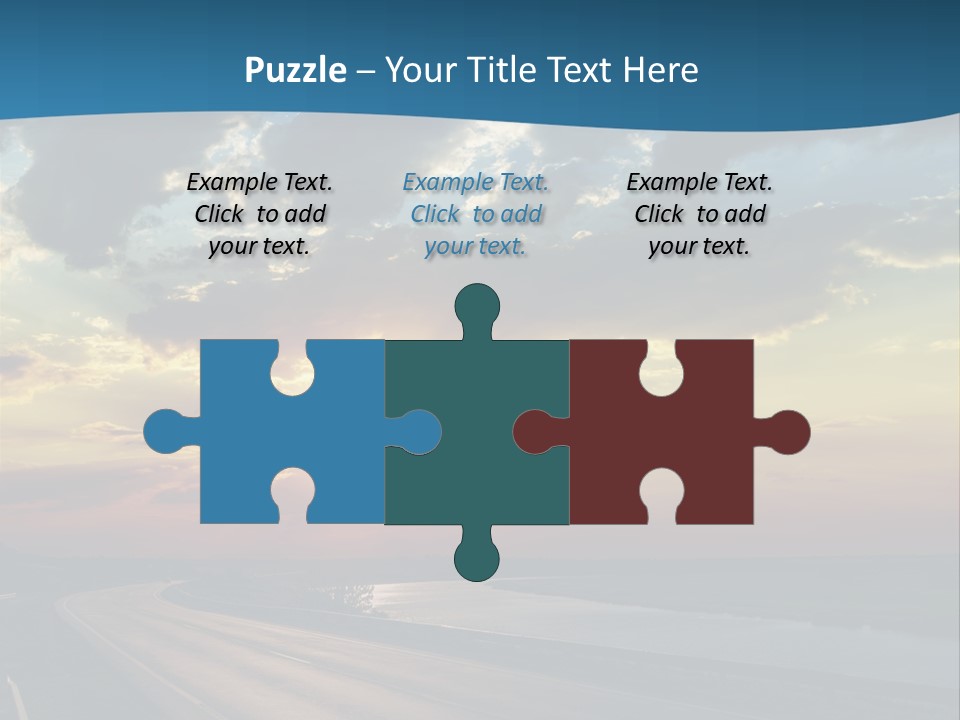 Blue Storm Road PowerPoint Template