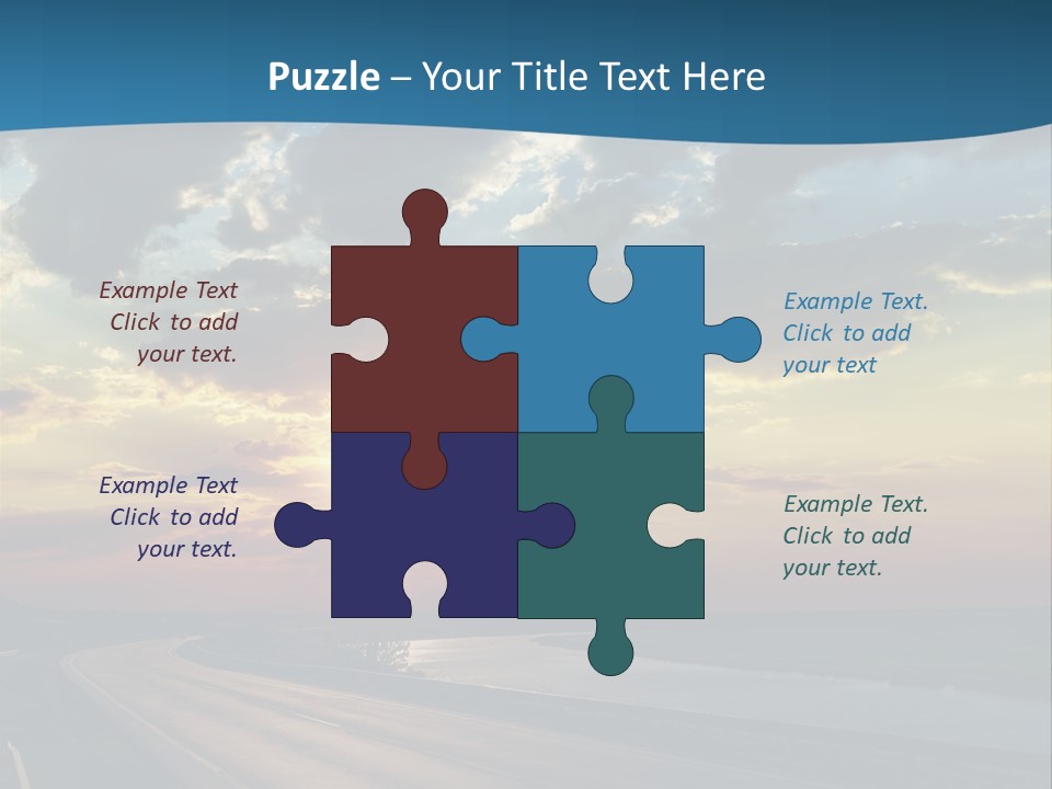 Blue Storm Road PowerPoint Template