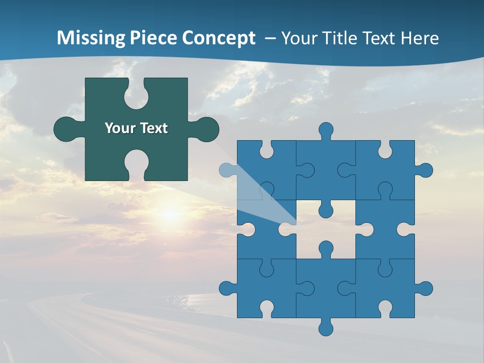 Blue Storm Road PowerPoint Template