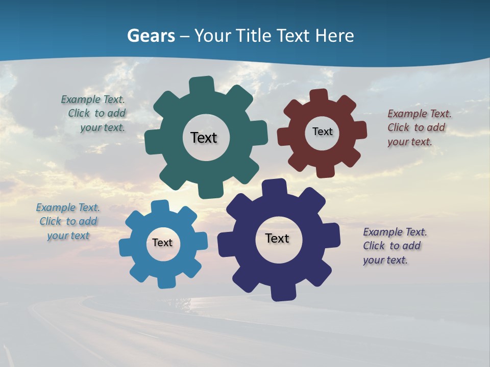 Blue Storm Road PowerPoint Template