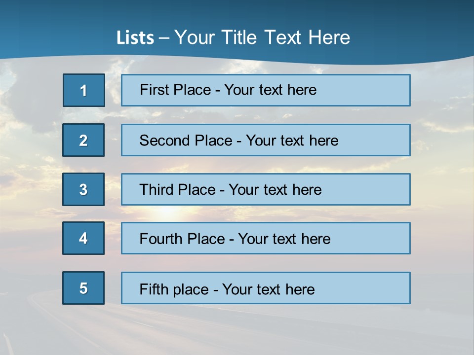 Blue Storm Road PowerPoint Template