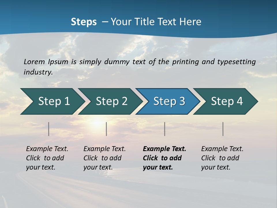 Blue Storm Road PowerPoint Template