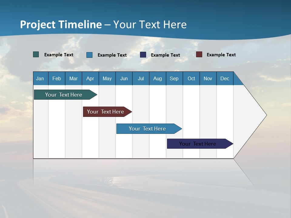 Blue Storm Road PowerPoint Template