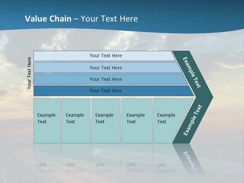 Blue Storm Road PowerPoint Template
