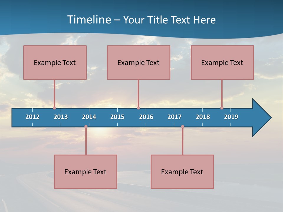 Blue Storm Road PowerPoint Template