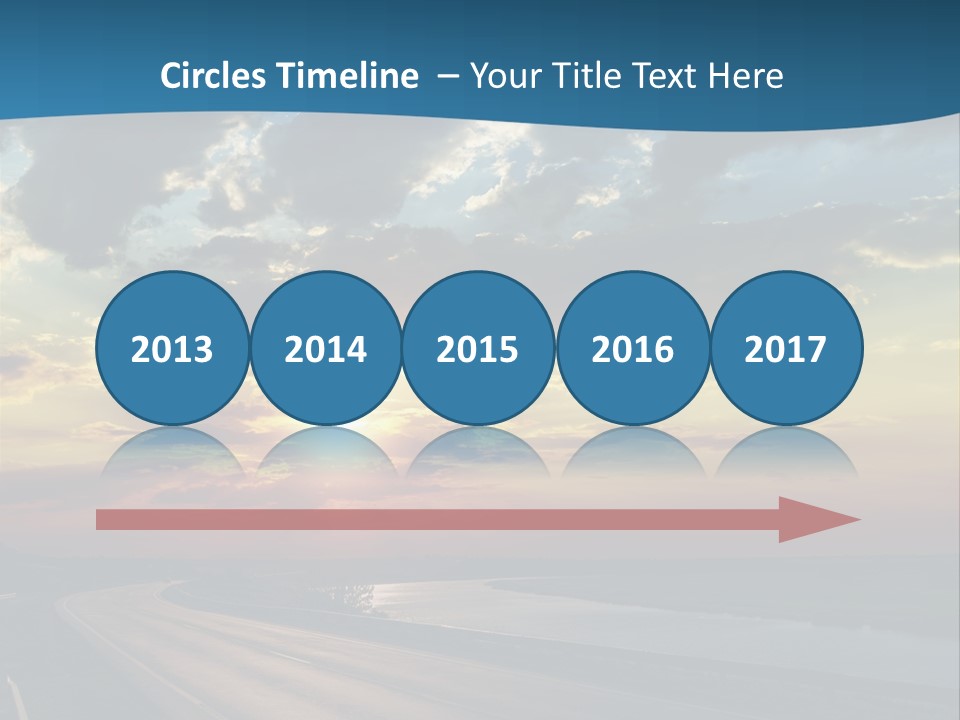 Blue Storm Road PowerPoint Template