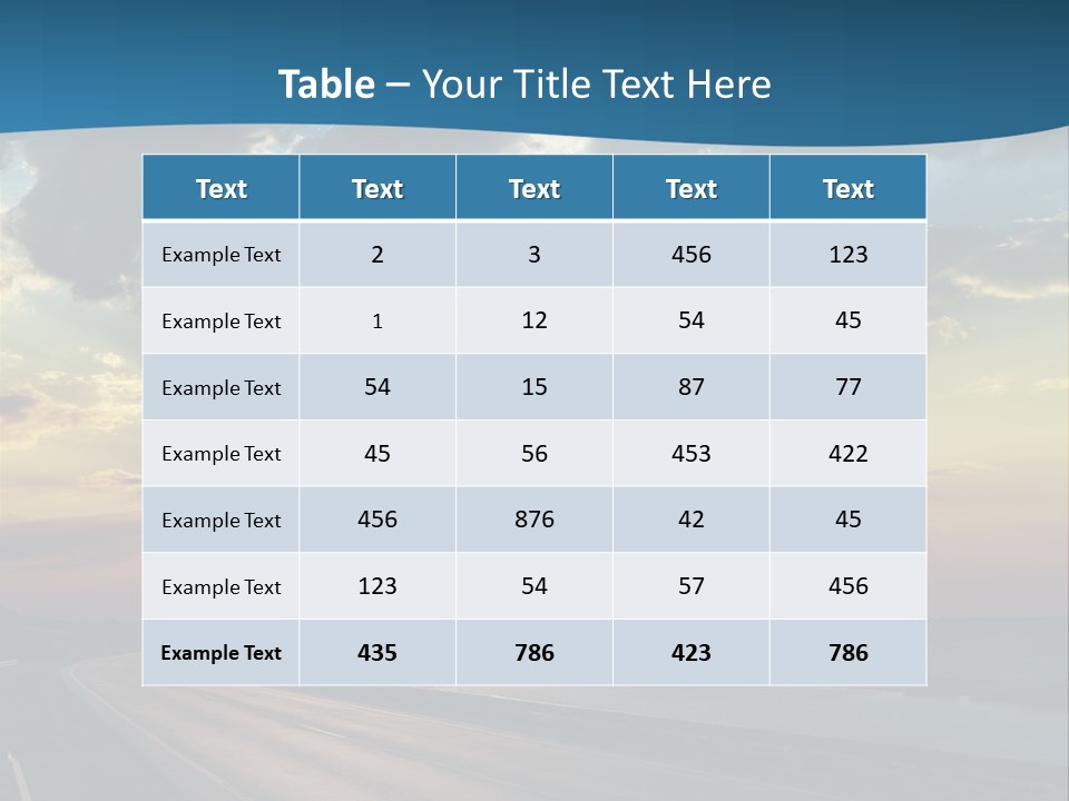 Blue Storm Road PowerPoint Template