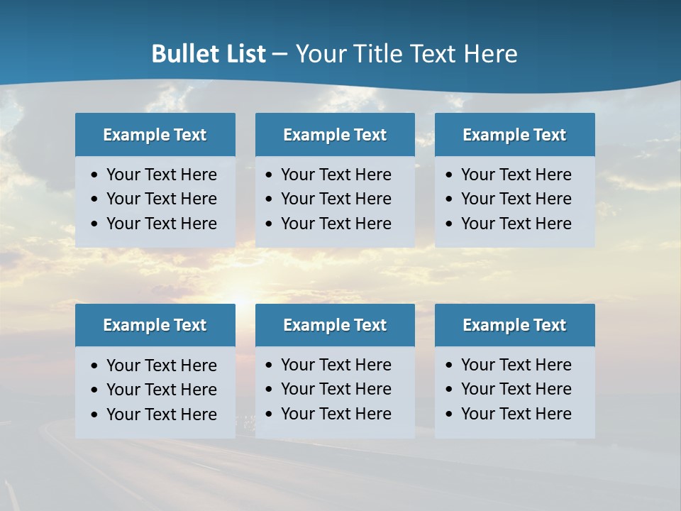 Blue Storm Road PowerPoint Template