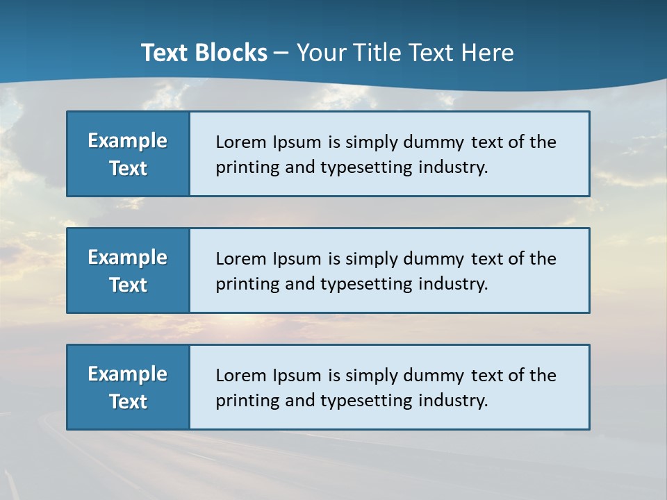 Blue Storm Road PowerPoint Template