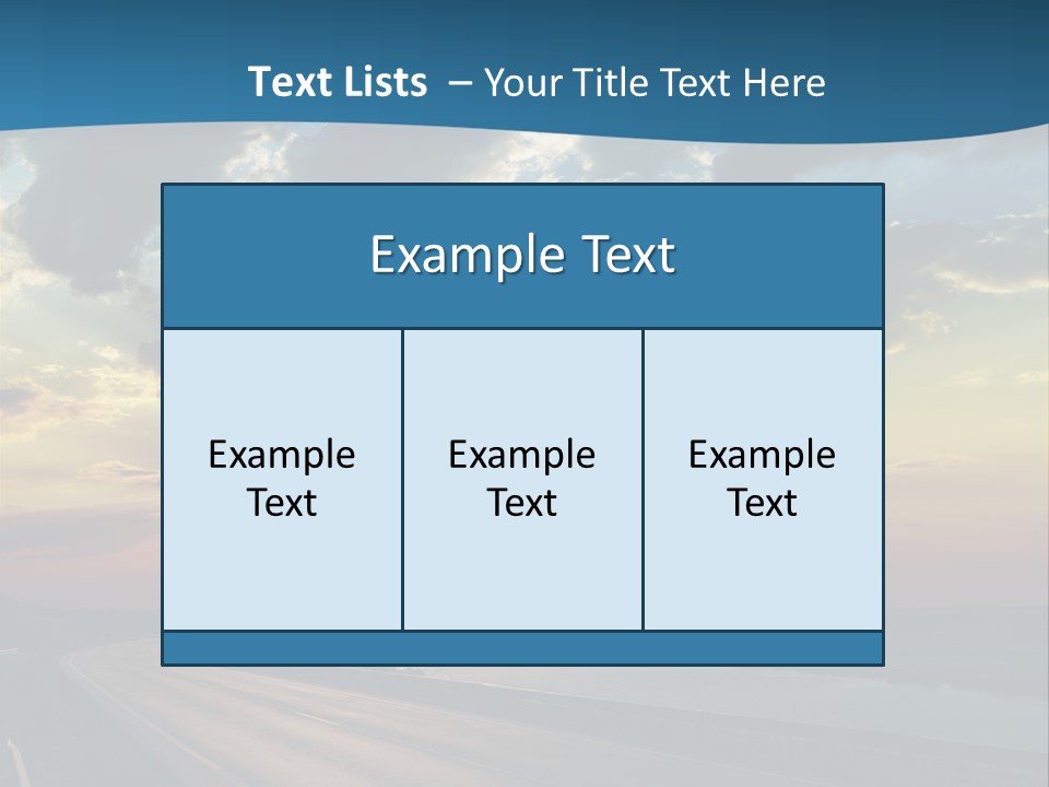 Blue Storm Road PowerPoint Template