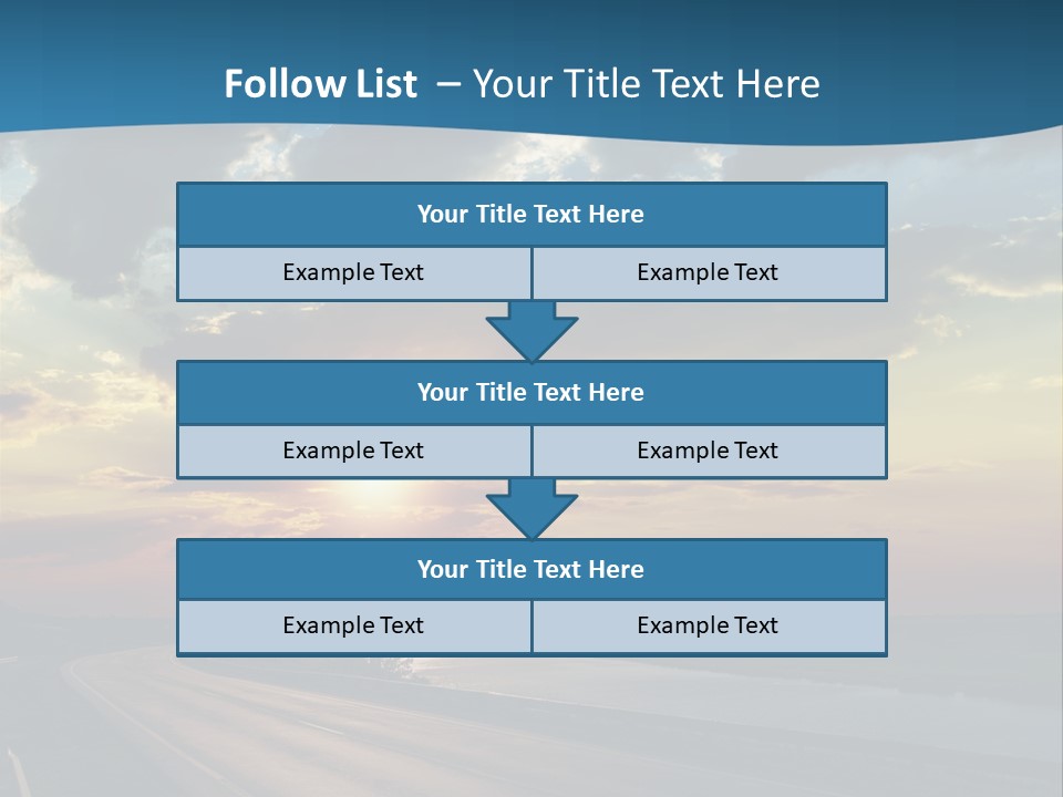 Blue Storm Road PowerPoint Template