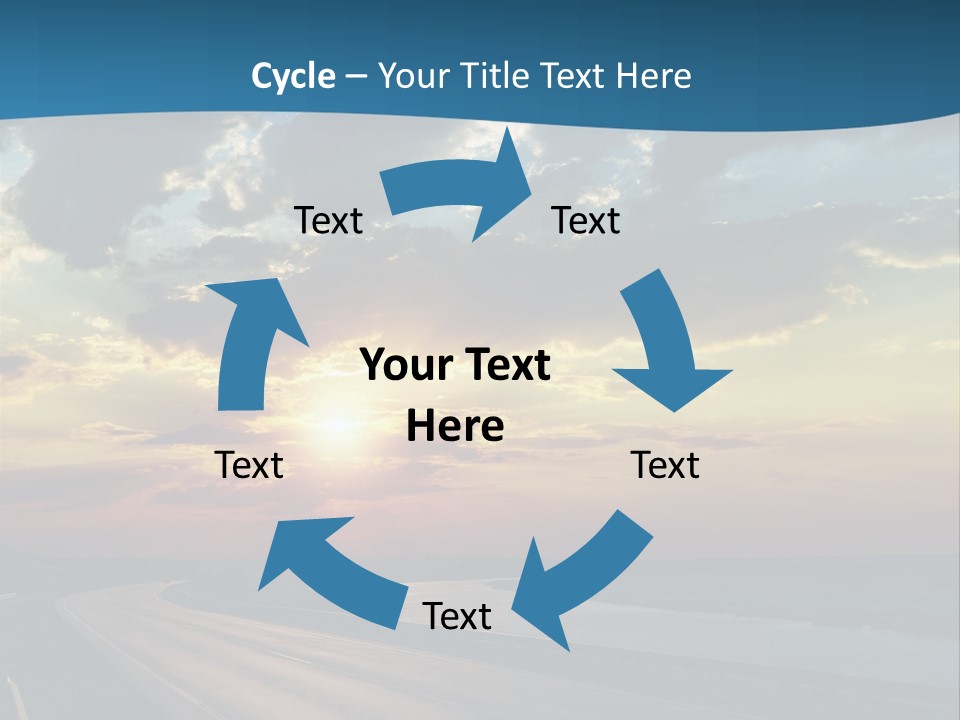 Blue Storm Road PowerPoint Template