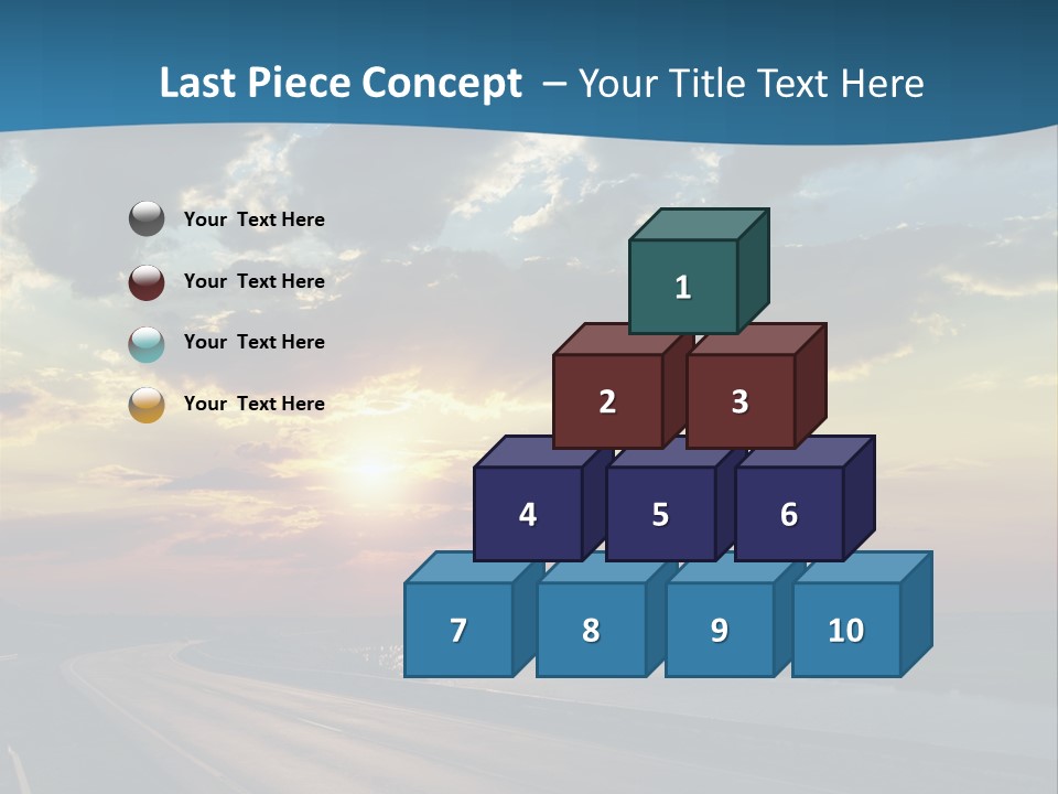 Blue Storm Road PowerPoint Template