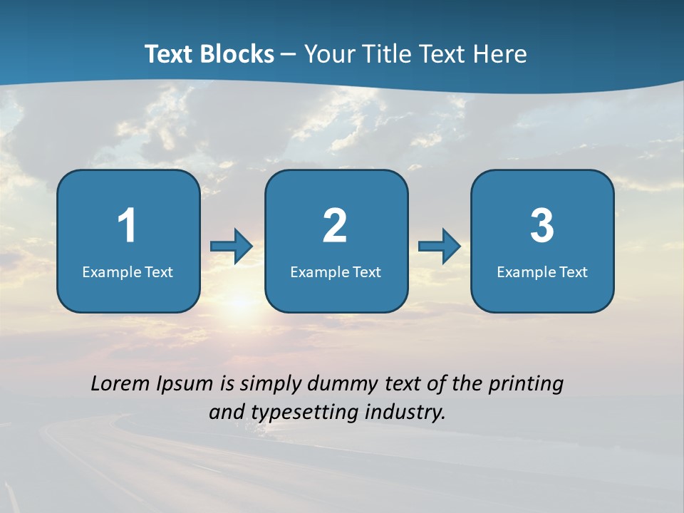 Blue Storm Road PowerPoint Template