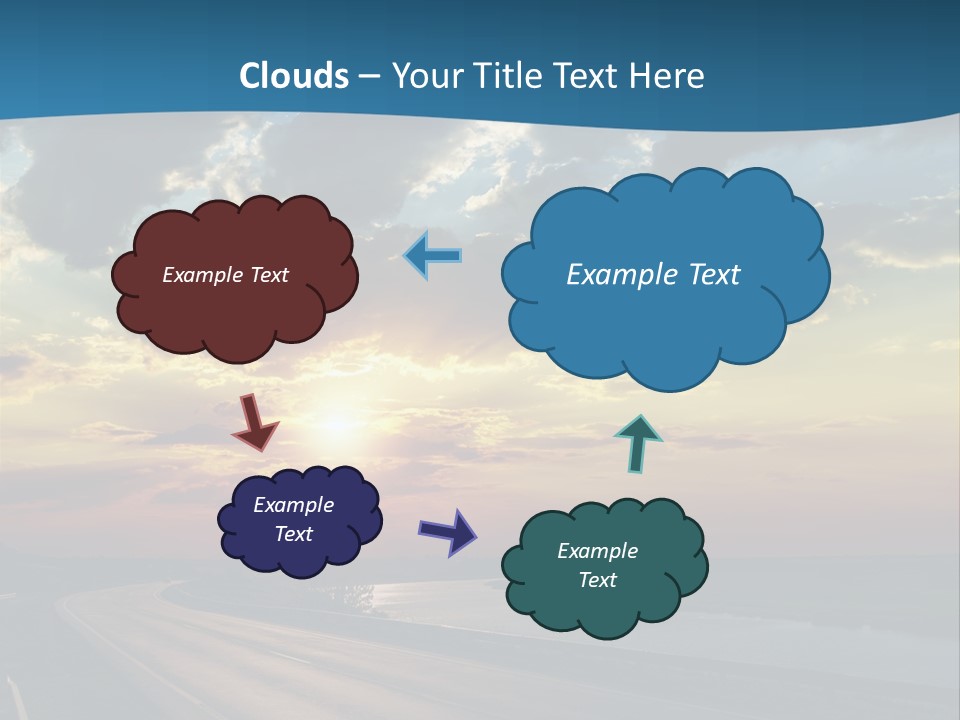 Blue Storm Road PowerPoint Template