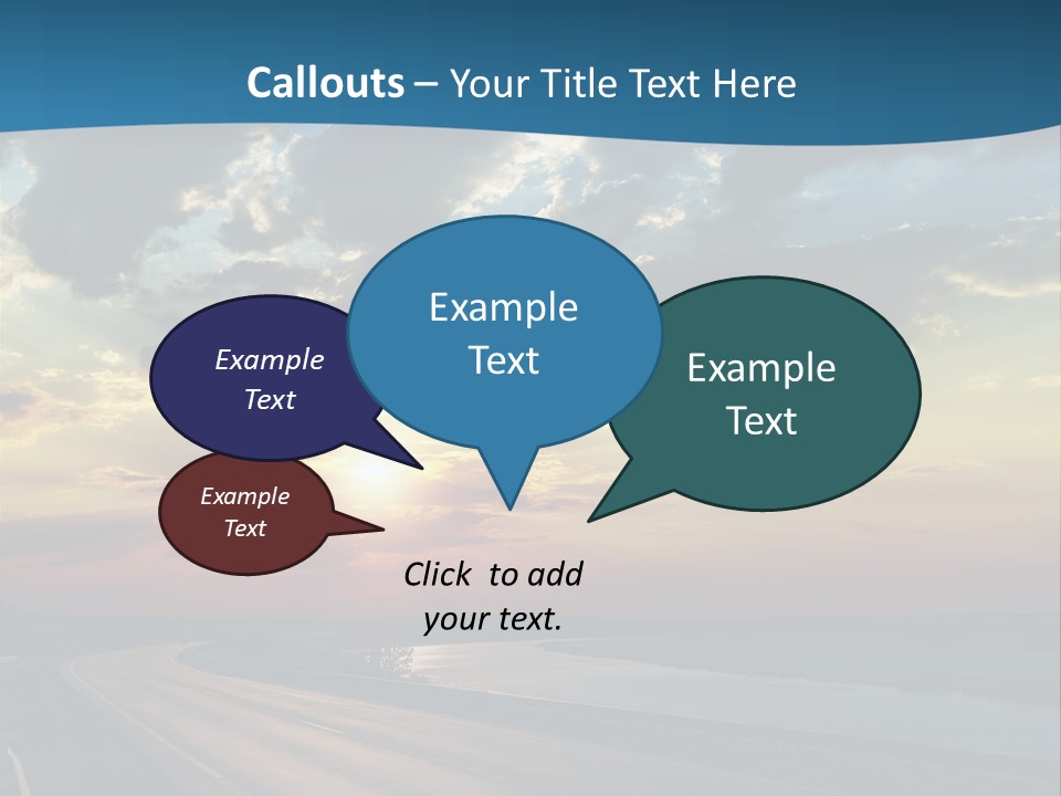 Blue Storm Road PowerPoint Template