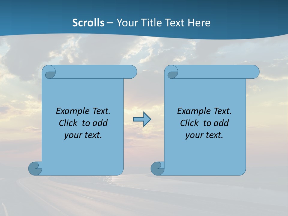 Blue Storm Road PowerPoint Template