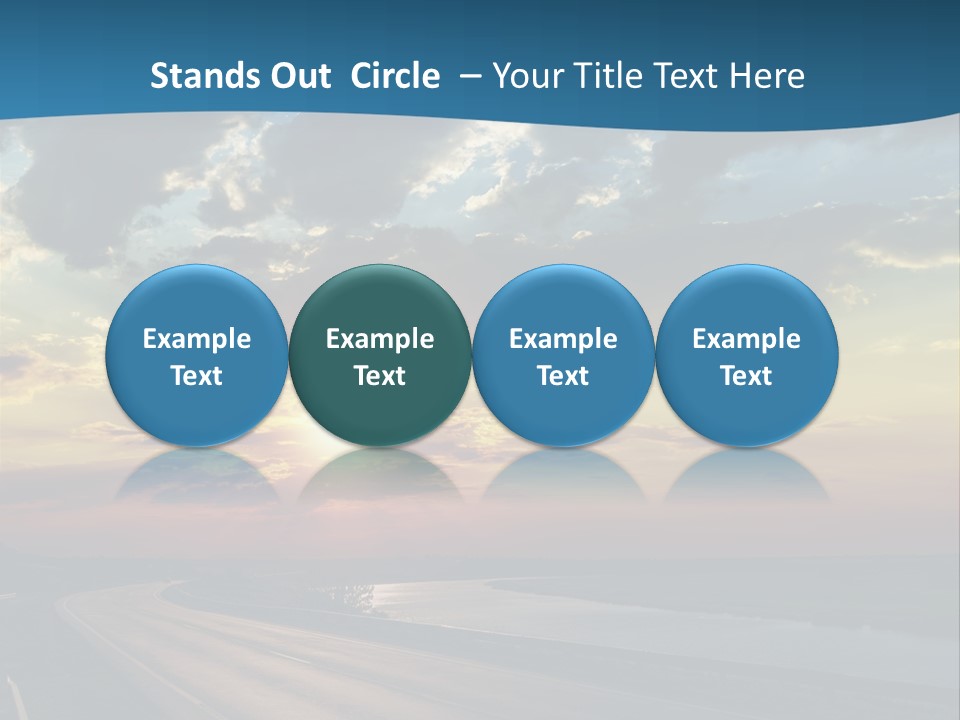 Blue Storm Road PowerPoint Template