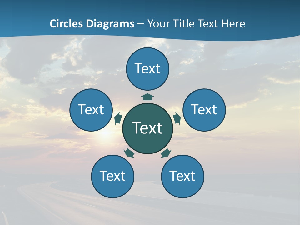 Blue Storm Road PowerPoint Template