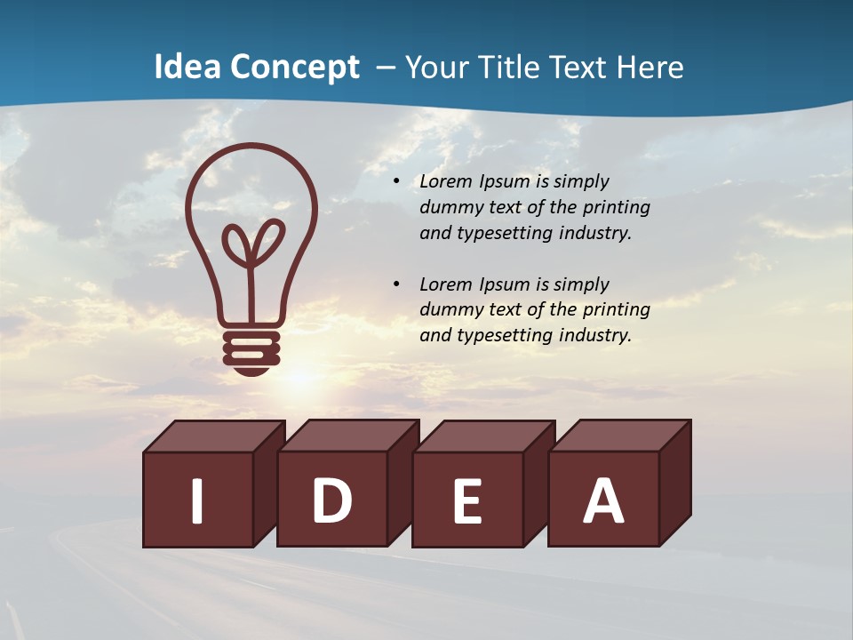 Blue Storm Road PowerPoint Template