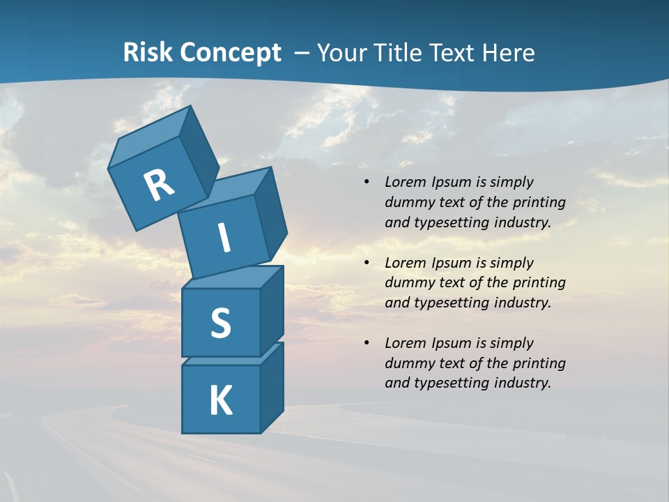 Blue Storm Road PowerPoint Template