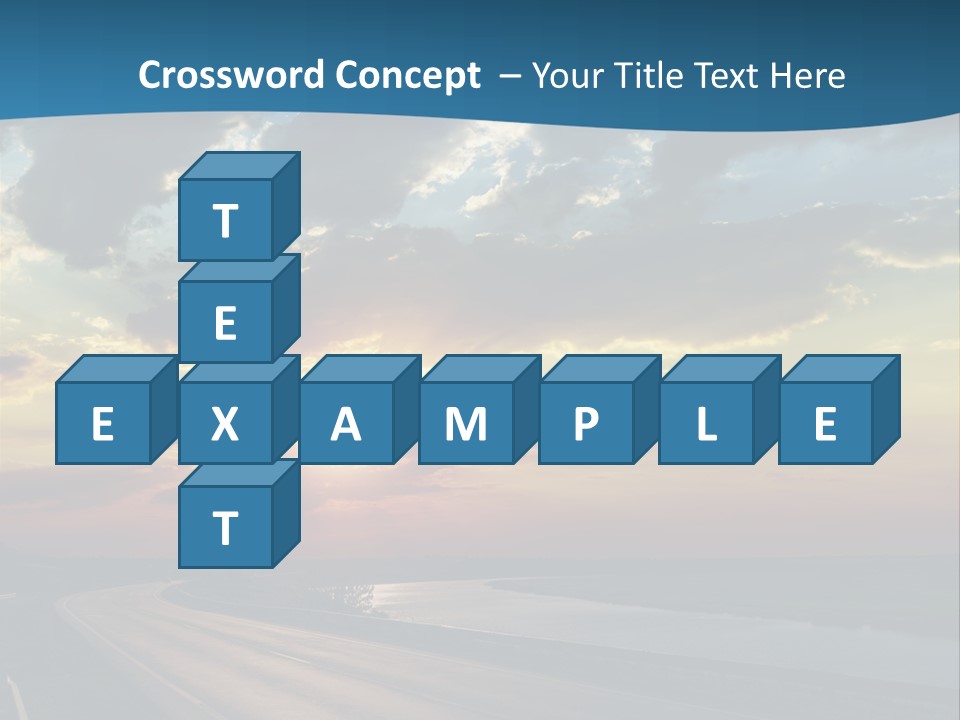 Blue Storm Road PowerPoint Template
