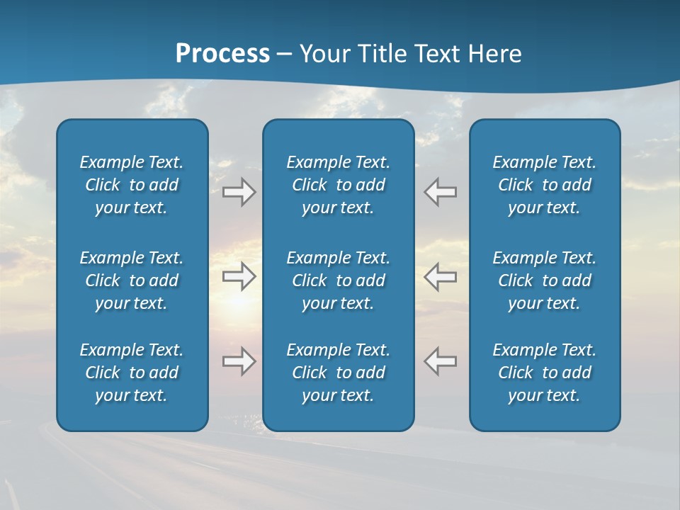 Blue Storm Road PowerPoint Template
