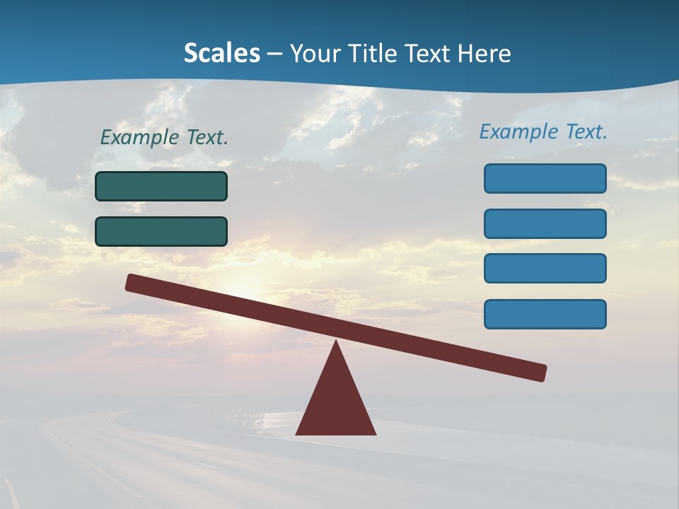 Blue Storm Road PowerPoint Template