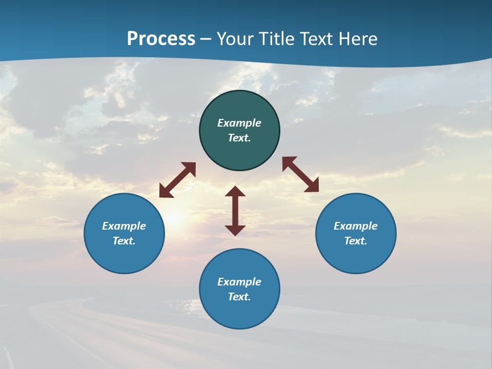 Blue Storm Road PowerPoint Template