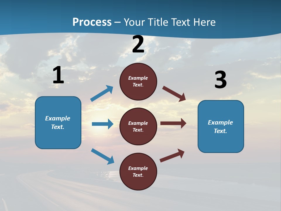 Blue Storm Road PowerPoint Template