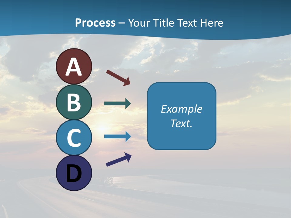Blue Storm Road PowerPoint Template