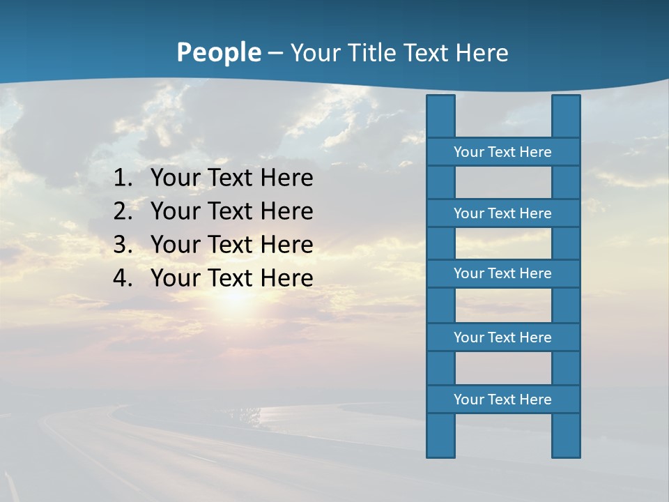 Blue Storm Road PowerPoint Template
