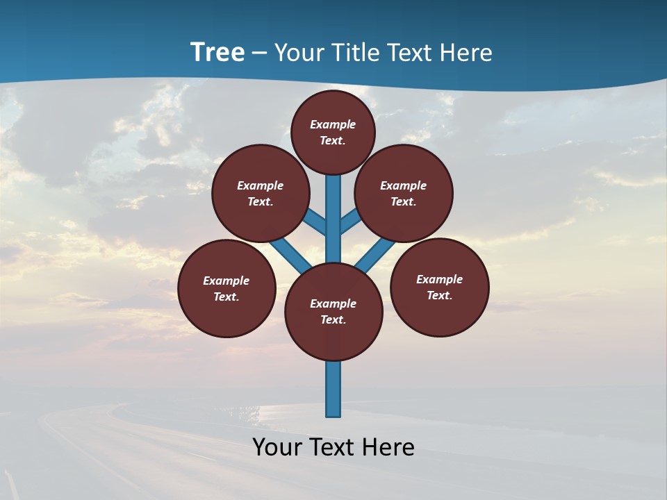 Blue Storm Road PowerPoint Template