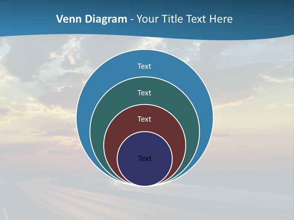 Blue Storm Road PowerPoint Template