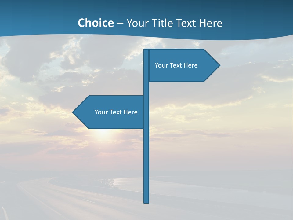 Blue Storm Road PowerPoint Template