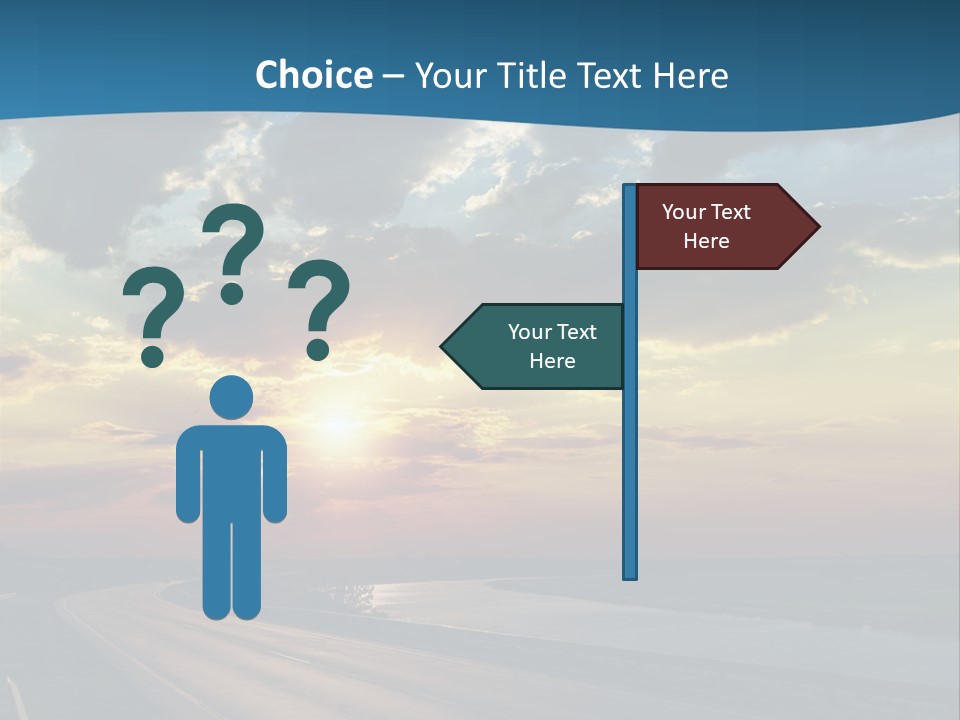 Blue Storm Road PowerPoint Template