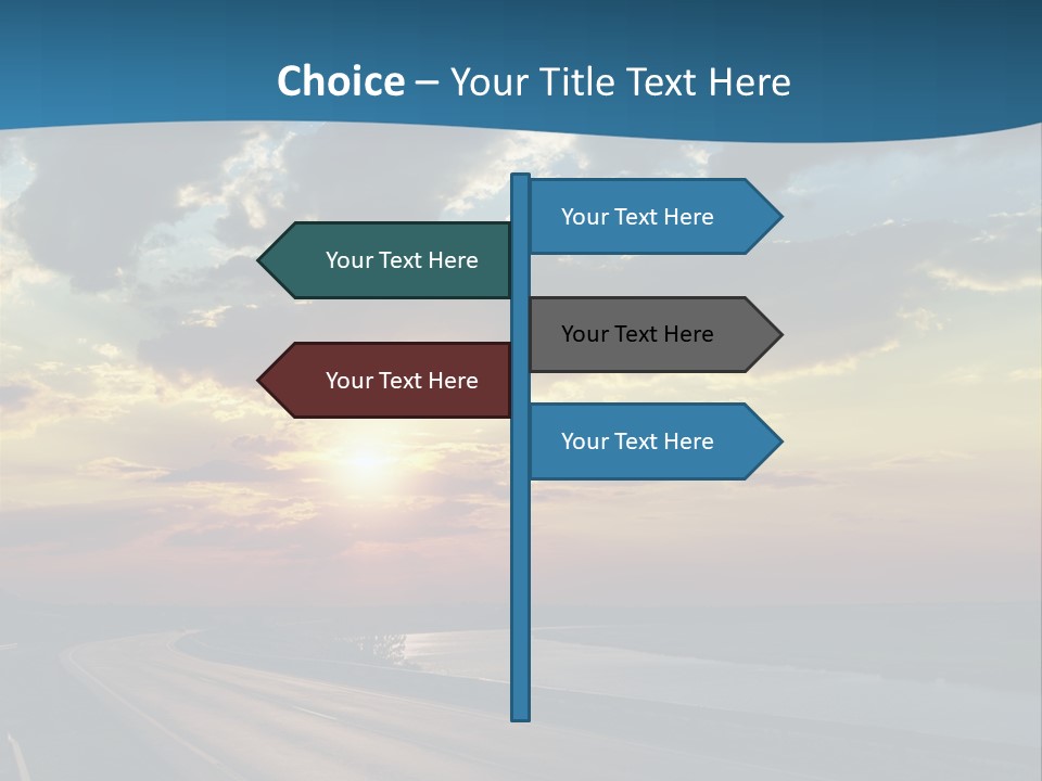 Blue Storm Road PowerPoint Template