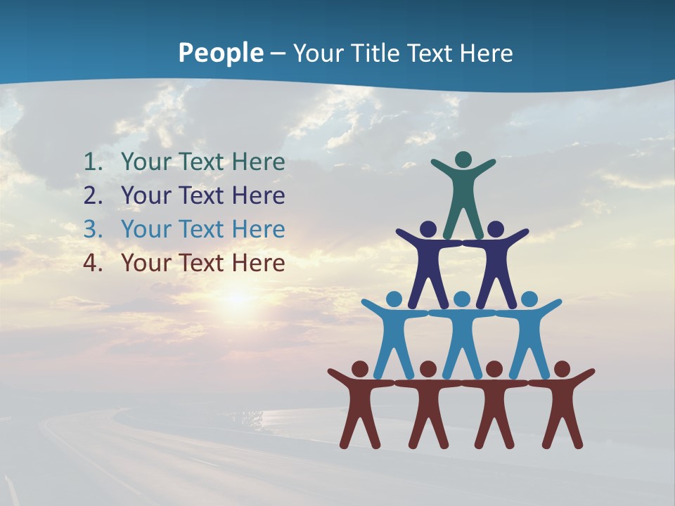 Blue Storm Road PowerPoint Template