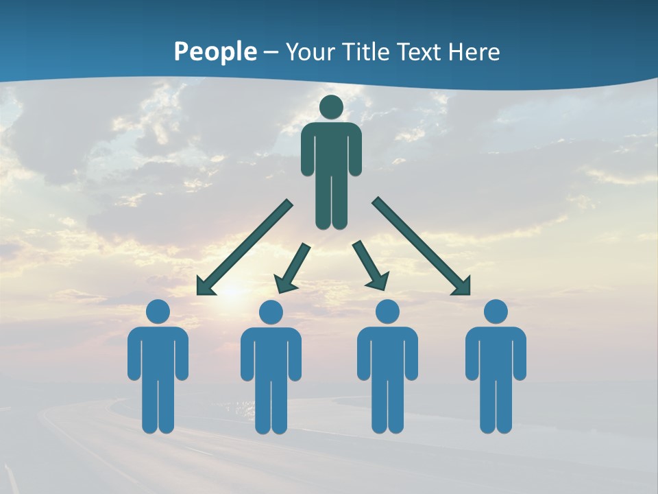 Blue Storm Road PowerPoint Template