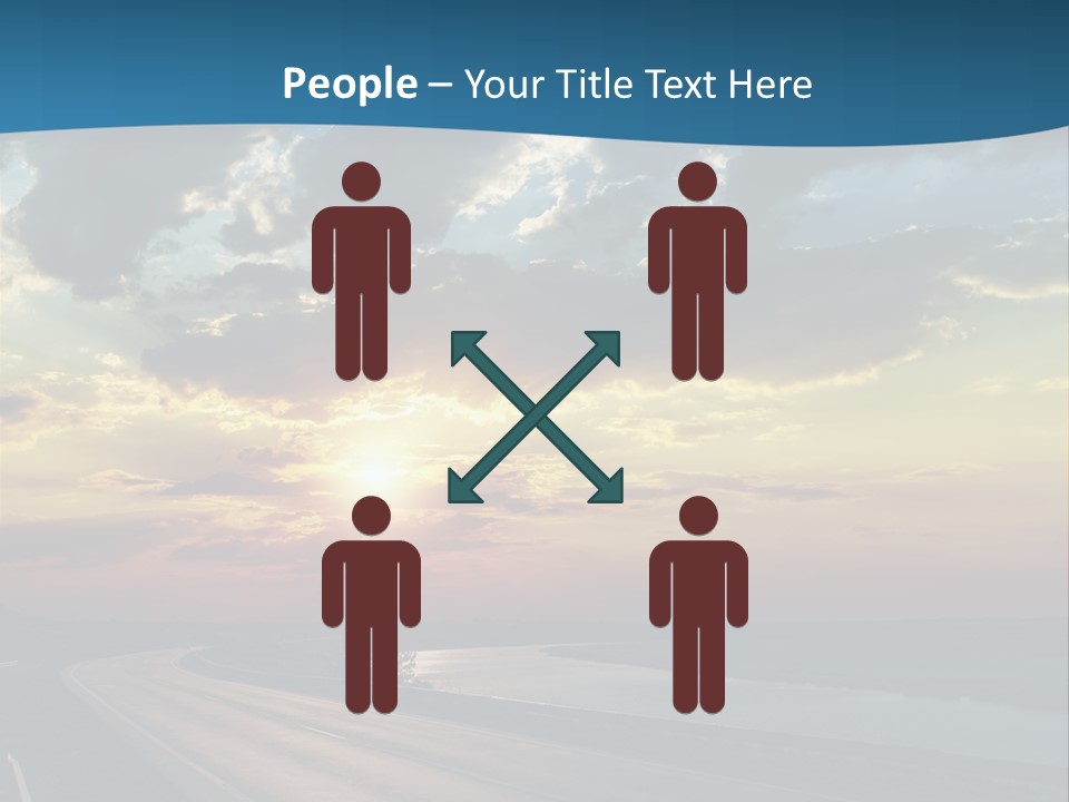 Blue Storm Road PowerPoint Template