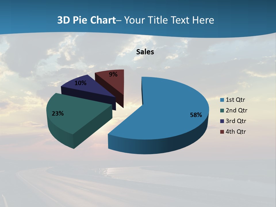 Blue Storm Road PowerPoint Template