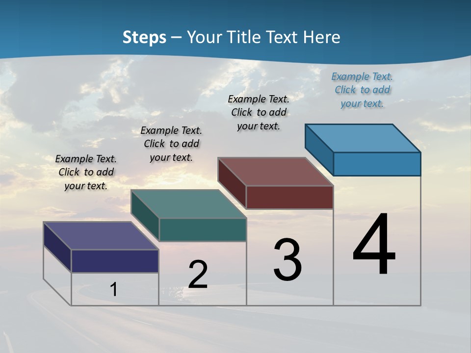 Blue Storm Road PowerPoint Template
