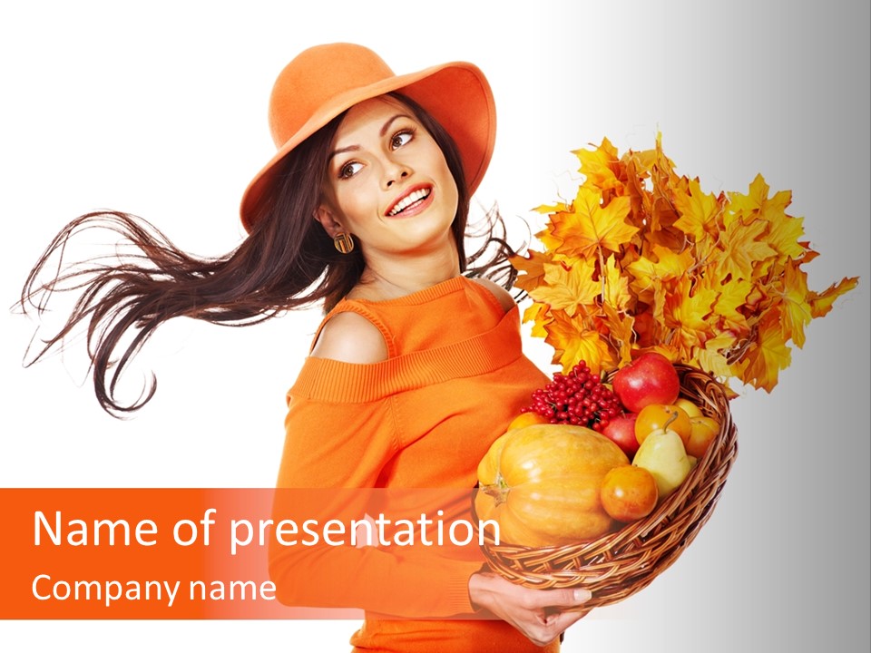 Basket Hat Glad PowerPoint Template