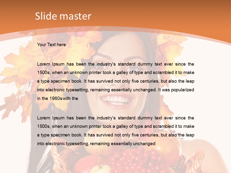 Basket Maple Head PowerPoint Template
