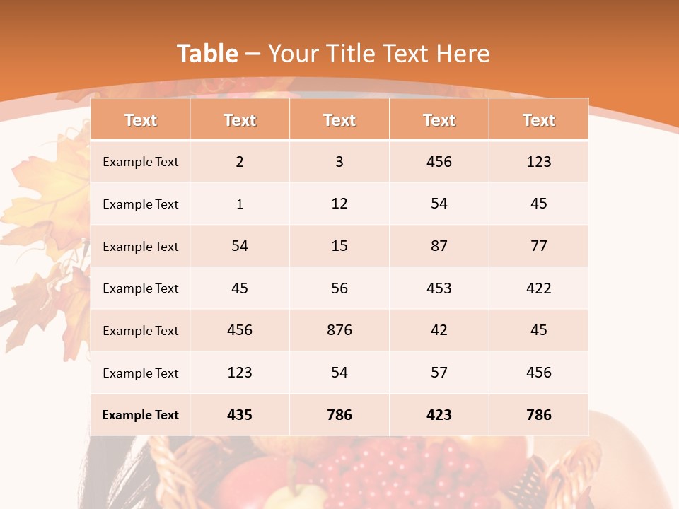 Basket Maple Head PowerPoint Template
