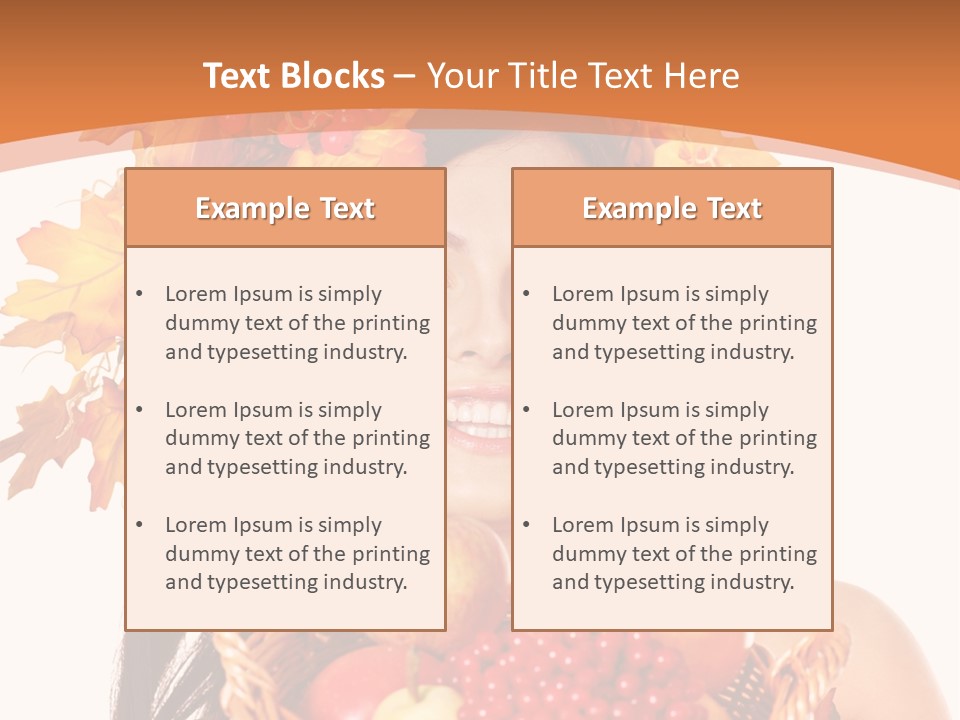 Basket Maple Head PowerPoint Template