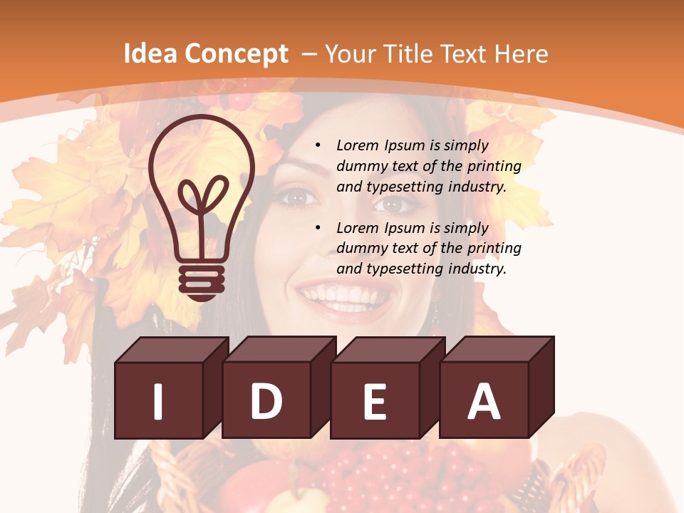 Basket Maple Head PowerPoint Template