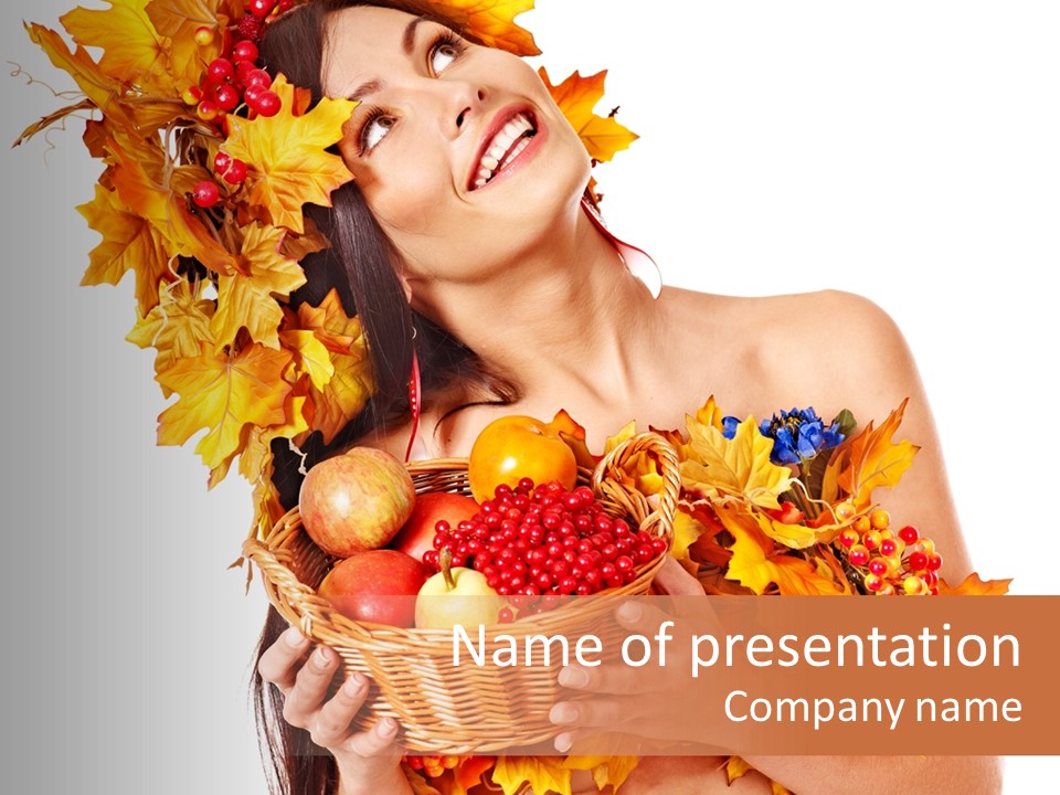 Apple Person Flower PowerPoint Template