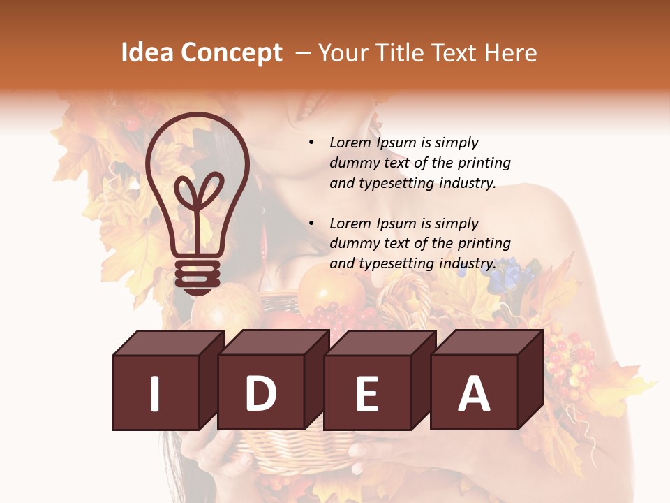 Apple Person Flower PowerPoint Template