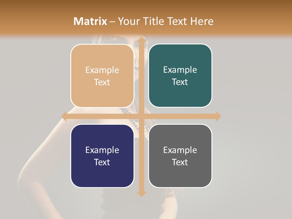 Teenager Smile Brunette PowerPoint Template